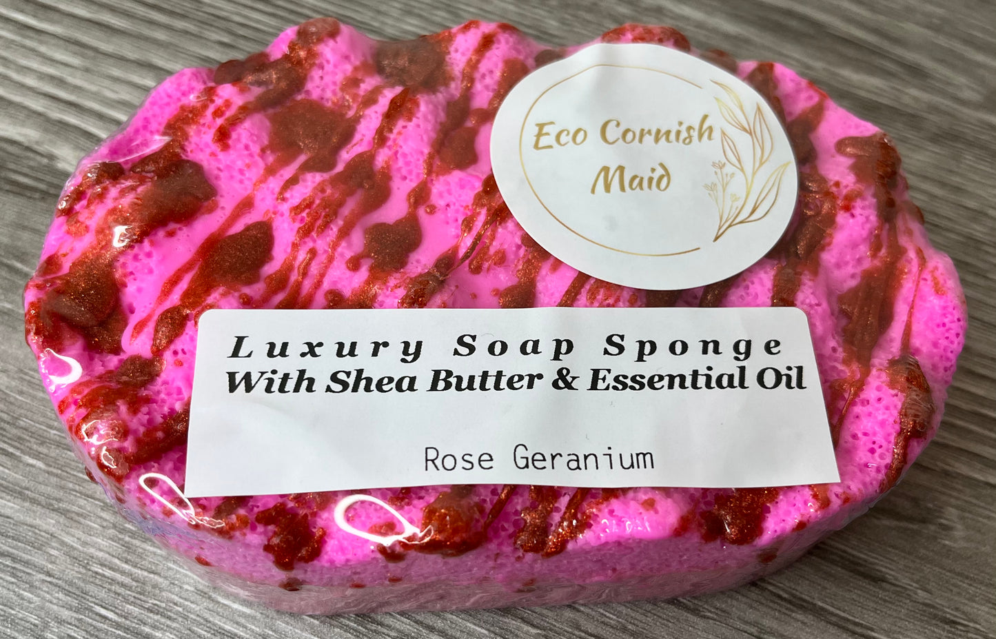 Rose & Geranium Luxury Essential Oil & Shea Butter Soap Sponge